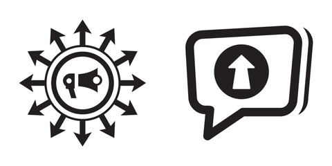 Silhouette vector illustration of marketing icons