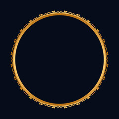 Golden circle frame border	
