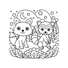 Obraz premium Coloring page. Vector illustration.