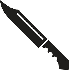 Sharp Chef's Knife Silhouette, Black, Vector, EPS, Culinary