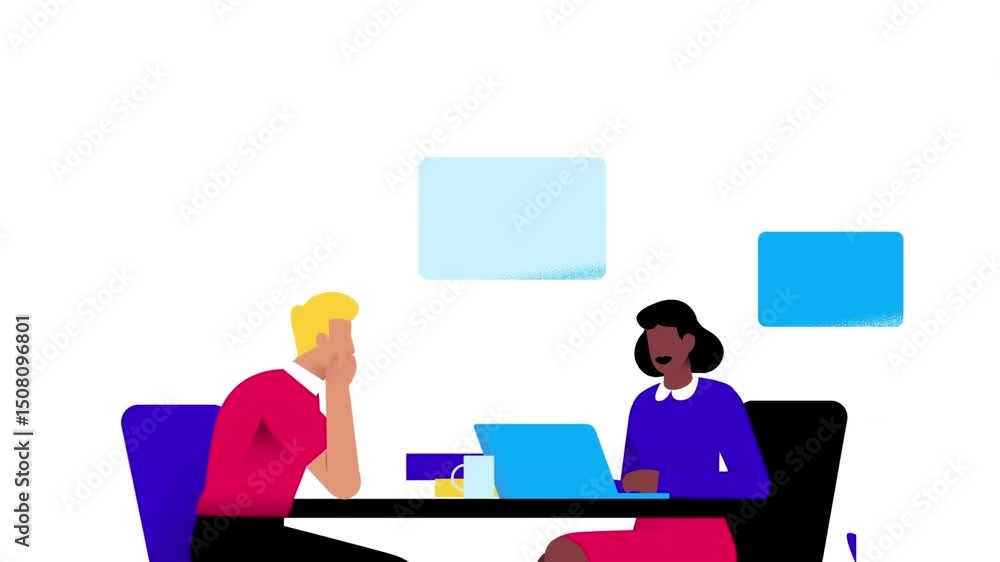 Poster global business network with avatars connected in a digital interface