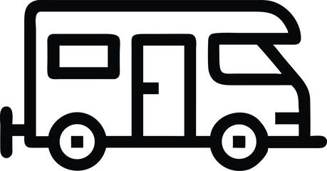 Elegant rv camper van illustration against simple background