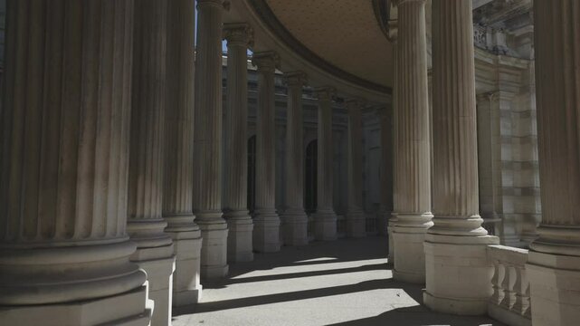 Pillar walkway at Palais Longchamp in Marseille, France