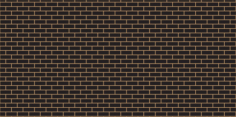 Fototapeta premium Brick retro vintage home and wall architecture tiled abstract black block brickwork wall concrete grunge background 