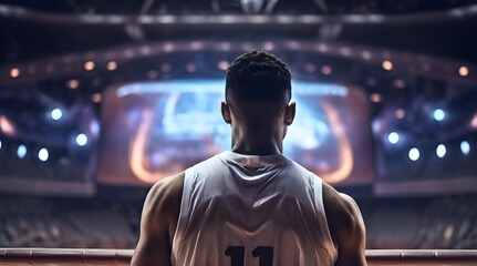 Basketball Player Watching Game In Future.generative.ai