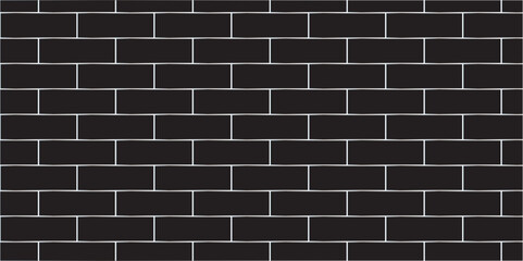 Brick retro vintage home and wall architecture tiled abstract black block brickwork wall concrete grunge background	
