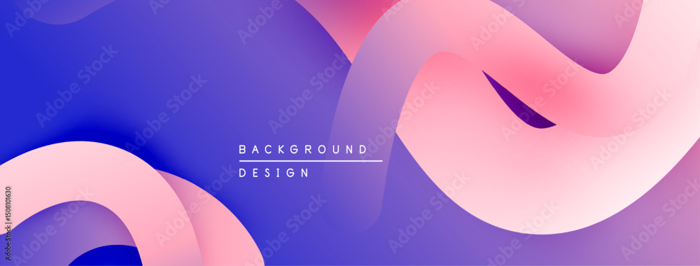 Poster abstract fluid shapes, purple, pink hues create modern background. smooth gradients offer dynamic vi