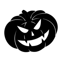 creepy halloween pumpkin silhouette