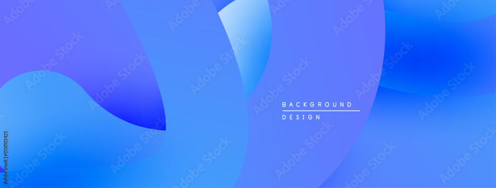 Poster Abstract blue gradients form flowing shapes. Minimalist design suggests modern background, clean aesthetic. Text reads background design.