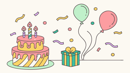 happy birthday vector illustration