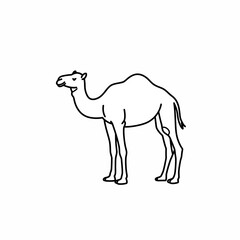 Minimalist Camel Illustration: Desert Animal Outline