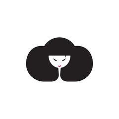 cloud lady wine logo design