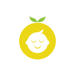 baby lemon logo design business