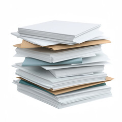 A neat stack of assorted papers representing organization and paperwork.