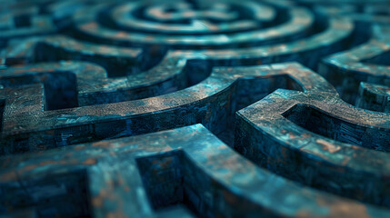 Creative business concept presented as a maze