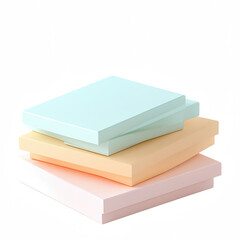 A stack of colorful sheets for note-taking or creative projects in pastel hues.