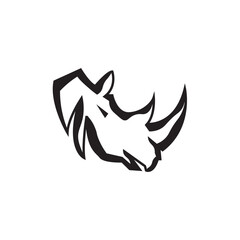 rhino art elegant logo design 