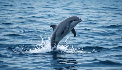 Fototapeta premium dolphin jumping out of sea water to grab oxigen