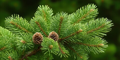 Branch of pine, fir tree collection png isolated 