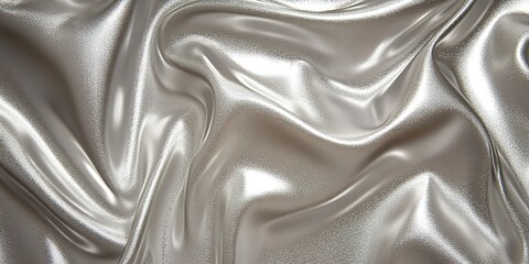 Obraz premium banner glossy silver metal fluid glossy chrome mirror water effect background backdrop texture 