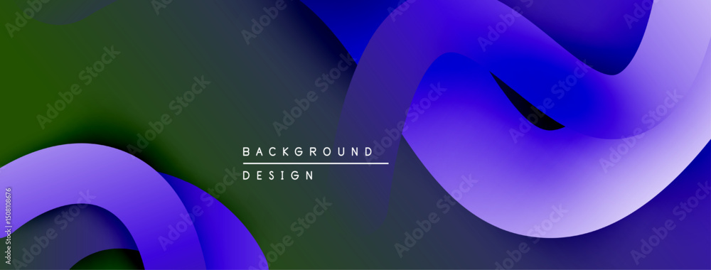 Leinwandbilder abstract fluid shapes, vibrant colors blend. modern design, smooth gradients create dynamic visual e