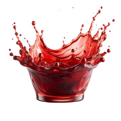 Crimson Liquid Splash in a Glass Bowl A Dynamic Composition
