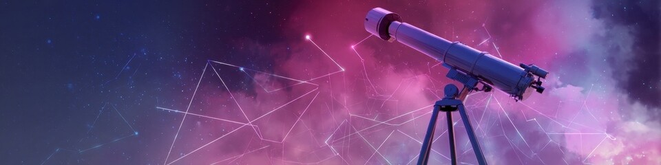 Celestial Telescope with Stars