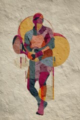 Colorful Abstract Tennis Player