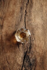 Glass Bowl on Wooden Surface