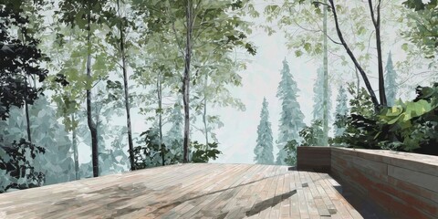 Tranquil Forest View Deck