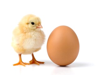 Fototapeta premium Cute chick and egg