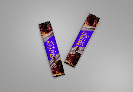 Chocolate Packet Mockup Design