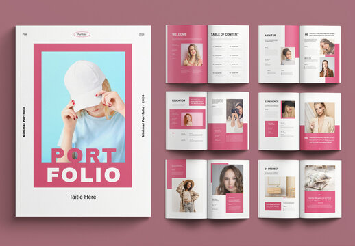 Pink Portfolio Layout