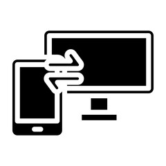 Pair Devices Vector Glyph Icon Design