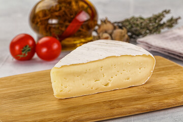 Soft brie cheese with mold