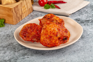 Baked marinated crispy chicken tighs
