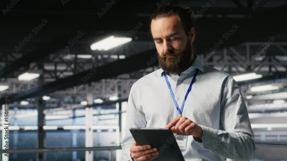 Poster server room technician next to coworkers reviewing neural network code and llm visualization dashboa