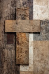 Rustic Wooden Cross Art