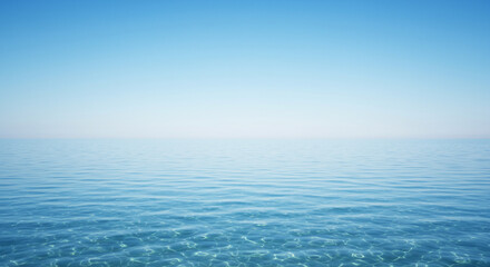 4k ULTRA HD Overlay Horizon Scene with Flat Calm Water and Vibrant Gradient Sky