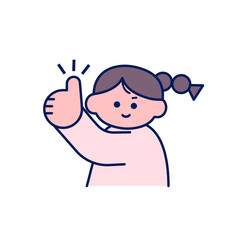 シンプルポップ/グッジョブをする女の子