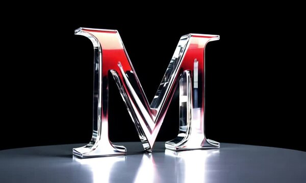 Chrome Letter M Animation