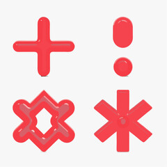 Obraz premium Red and white plus and minus cross symbols with medical aid illustration for web design