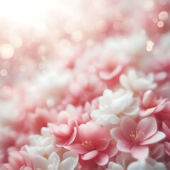 Obraz premium Pink and white flowers soft focus floral background
