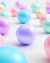 Soft Colored Spheres with Depth of Field