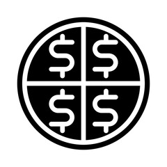 Equity Shares Vector Glyph Icon Design