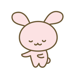 お辞儀するウサギ