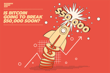 Flat Illustration of a cyptocurrency or Digital Asset eco system.