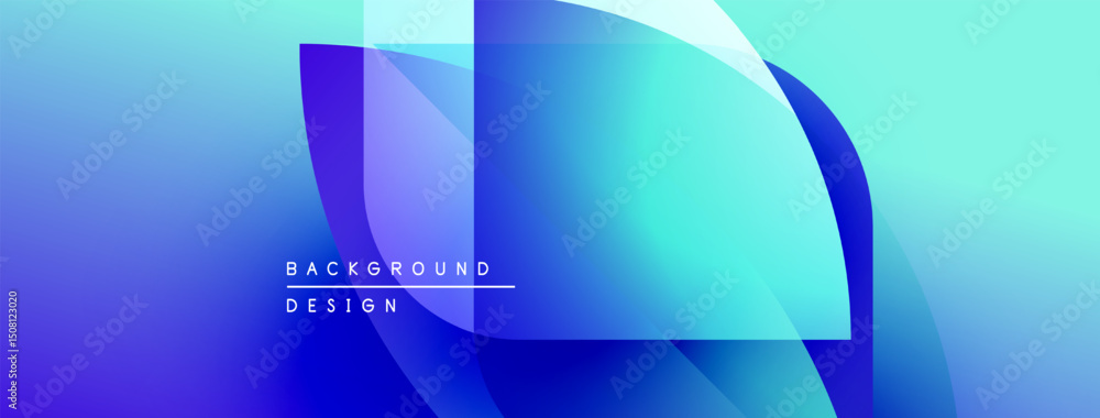 Aufkleber abstract blue background. overlapping shapes create dynamic visual effect. modern design elements su