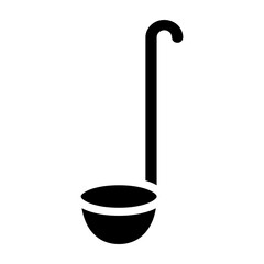 Soup Ladle Vector Glyph Icon Design