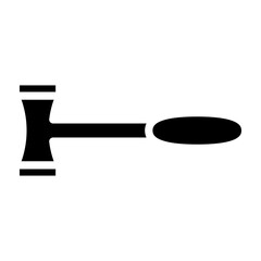 Meat Mallet Vector Glyph Icon Design